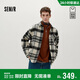 森馬（Semir）王安宇|商場(chǎng)同款|毛呢外套男冬格子襯衫25復古上衣101725118103