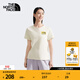 北面（The North Face）純棉短袖女T恤戶(hù)外休閑透氣|8DCD QLI/米白色 L (165)