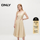 ONLY夏季休閑百搭方領(lǐng)修身中長(cháng)款吊帶連衣裙女|124207134 HH9 骨白色 M (165) 84A