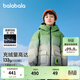 巴拉巴拉（BALABALA）【商場(chǎng)同款】巴拉巴拉兒童玩具羽絨服男童連帽童裝冬新款防護 綠灰色調-灰鴨絨-含玩具掛件 130 (充絨量105g)