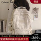 CALWAN KEODH書(shū)包女大學(xué)生初中雙肩包女2026新款時(shí)尚大容量背包輕便運動(dòng)電腦包 【米白色+長(cháng)腿毛球】小眾百搭高顏值簡(jiǎn)約休閑減負出游