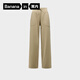 蕉內【劉浩存同款】熱皮301+女士薄絨直筒休閑褲垂墜長(cháng)褲秋冬新款秋裝 艾草色 M