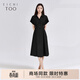愛(ài)居兔輕通勤短袖連衣裙夏季新款女時(shí)尚小黑裙長(cháng)裙EQLBJ2Q729A 赫本黑29 M