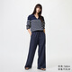 優(yōu)衣庫常規款女裝麻混紡舒適長(cháng)褲/休閑褲26春夏新款482246 69 藏青色 M