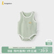 童泰（TONGTAI）嬰兒無(wú)袖包屁衣夏季薄款純棉新生兒連體衣休閑哈衣爬服綠色90cm