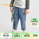 巴拉巴拉童裝寶寶牛仔褲男童女童長(cháng)褲秋新款蘿卜褲松緊腰百搭 牛仔淺藍88101 110