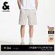 杰克·瓊斯（JACK&JONES）男裝夏季新款NBA聯(lián)名短褲運動(dòng)風(fēng)百搭潮流舒適寬松褲子22539F002 C00米白色 M (175)