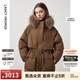 朗姿霍爾多巴吉白鵝絨復古高級感派克服外套冬新款保暖羽絨服 淺咖色2 S