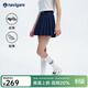 Navigare【時(shí)裝周同款】小帆船白色半身裙女夏季2026年新款薄款百褶短裙女 海軍藍 S