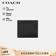 蔻馳（COACH）【品牌直供】男士短款折疊牛皮革錢(qián)包卡包黑色CR911禮物