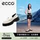 愛(ài)步（ECCO）厚底樂(lè )福鞋女倪妮同款英倫風(fēng)一腳蹬厚底增高牛皮女鞋 蹤跡220723 石灰色22072301378 35 （尺碼偏?。? title=