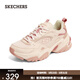 斯凱奇（Skechers）熊貓鞋女鞋秋季二代機甲鞋厚底老爹鞋時(shí)尚休閑運動(dòng)鞋增高鞋 PINK/PINK 36 尺碼偏大半碼，建議選小半碼