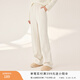 香影闊腿直筒褲女高腰2025冬季新款寬松遮胯含羊毛加厚毛呢長(cháng)褲子 米白 S 155/60A/85-95斤