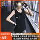 COZOK新款運動(dòng)背心女外穿長(cháng)款跑步健身服無(wú)袖速干T恤寬松瑜伽服上衣薄 329黑色_背心 XL _125-140斤