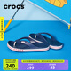 CROCS卡駱馳貝雅卡駱班運動(dòng)拖鞋男鞋女鞋居家?jiàn)A腳平底人字拖鞋|205393 深藍/辣椒紅-4CC 41 /42(260mm)