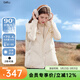 百圖（betu）女裝秋季新款羽絨服百搭減齡背心羽絨90%白鴨絨外套2509T01 米白 M