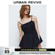 UR秋季新款女裝時(shí)尚休閑百搭褶皺收腰吊帶衫UYY250056+ 墨藍 M