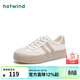 熱風(fēng)（Hotwind）商場(chǎng)同款女鞋厚底板鞋秋冬新款復古百搭德訓鞋運動(dòng)平底鞋小白鞋子 89米杏 (常規款H14W3315)預 36 (230mm)