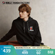 FILA斐樂(lè )大熊貓長(cháng)袖男女同款衛衣2025秋新品寬松情侶連帽運動(dòng)上衣 正黑色-BK L 175/96A/L