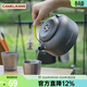 CAMELJEANS戶(hù)外露營(yíng)野炊燒水壺大鍋鋁合金大容量小巧露營(yíng)炊具旅游配件 A2S31OF107，金屬灰，燒水壺1.4L