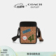 蔻馳（COACH）奧萊男士男包經(jīng)典標志貼飾SULLIVAN斜挎包商務(wù)通勤單肩包 青銅色硬件/棕黃色 混合色