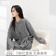 對白【杜鵑同款】格雷系針織外套連衣裙套裝女2025冬季慵懶兩件套 星空灰 S