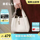 百麗女包質(zhì)感真皮菜籃子包送禮緞面絲巾休閑通勤手提包BL828BX5 白色