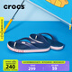 CROCS卡駱馳貝雅卡駱班運動(dòng)拖鞋男鞋女鞋居家?jiàn)A腳平底人字拖鞋|205393 深藍/辣椒紅-4CC 41 /42(260mm)