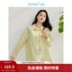 茵曼（INMAN）章若楠同款歐若風(fēng)天絲萊塞爾女裝長(cháng)袖襯衫套裝2026夏季新款藍襯衣 檸檬黃 S