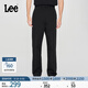 Lee日常經(jīng)典舒適直筒字母Logo織標男士日常休閑布褲潮流LMB0099 黑色 32