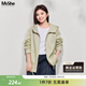 MsShe【針織棉】大碼女裝2026春裝胖mm巨好看連帽雙拉鏈衛衣外套 青檸色現貨 3XL