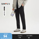 三福（SANFU）2025冬季男士呢料合身小腳休閑褲 通勤半松緊腰長(cháng)褲511990 黑色 31