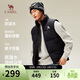 駱駝（CAMEL）羽絨馬甲冬季輕薄羽絨服短款外套男M13CAEC013D 幻影黑   L   