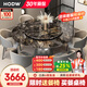 HODW鉑金鉆奢石餐桌圓形大理石現代簡(jiǎn)約輕奢別墅家用吃飯桌帶轉盤(pán)圓桌 鉑金鉆天然奢石【假一罰十】 單桌 1.35m 奢石圓桌+80轉盤(pán)