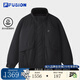 FILA FUSION斐樂(lè )潮牌棉服男2026春新款時(shí)尚休閑寬松保暖夾克外套 正黑色-BK M 170/92A/M