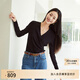 EP雅瑩[瘦瘦衫]V領(lǐng)修身顯瘦黑色內搭打底衫上衣女商場(chǎng)同款5599N 長(cháng)袖 M