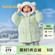 巴拉巴拉童裝兒童羽絨服女童冬裝甜美可愛(ài)連帽上衣厚款保暖戶(hù)外潮 黃綠41128-白鴨絨 120 充絨量105g