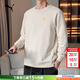 彪馬（PUMA）男裝 秋冬新款運動(dòng)透氣上衣跑步長(cháng)袖打底休閑寬松套頭衫圓領(lǐng)衛衣 雪白色/毛圈內里/春秋款 L 180/100A 推薦體重140-160斤