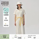 Teenie Weenie小熊女裝白色連衣裙夏優(yōu)雅天絲棉氣質(zhì)垂感襯衫裙 白色 S
