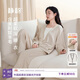 靜韻【深睡衣80】超柔軟含美利奴棉羊毛秋季長(cháng)袖女睡衣家居服套裝