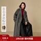 茵曼（INMAN）2025冬季女裝新款羊駝毛桑蠶絲翻領(lǐng)雙面呢大衣輕奢風(fēng)毛呢外套 花灰色 S 158-162cm/100-110斤
