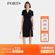 PORTSPORT寶姿早春新款女裝優(yōu)雅修身短袖連衣裙 黑色 XS (2)
