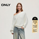 ONLY2026春季新款重工亮片紗線(xiàn)蝙蝠袖親膚軟糯針織衫女|126113027 A06急流白色 S