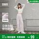 森馬（Semir）休閑褲女質(zhì)感慕斯褲慵懶垂感秋季寬松軟糯肌理闊腿褲107524127005