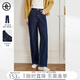 對白【AN大碼系列】甜筒褲復古深藍色牛仔褲春季胖mm遮肉顯瘦微錐褲子 牛仔藍 預售[4月3日] 2XL 建議體重145-160