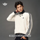 adidas明星同款復古三條紋華夫格夾克薄外套男女阿迪達斯三葉草   奇妙白（推薦選大一碼）   S