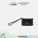 蔻馳（COACH）奧萊女士女包經(jīng)典標志腕帶卡包老花 IM/棕色/黑色