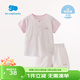 麗嬰房【純棉】男女寶寶純棉短袖睡衣內衣套裝夏季兒童家居服套裝 【100%棉】粉色 150 cm/12歲