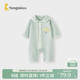 童泰（TONGTAI）嬰兒連體衣春秋季純棉寶寶衣服新生兒外出翻領(lǐng)哈衣爬服綠色73cm