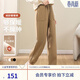 歐莎（OSA）軟糯風(fēng)長(cháng)褲雙面德絨休閑褲女秋冬季2025年新款運動(dòng)束腳褲 深卡其 XL